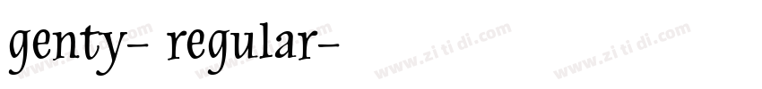 genty- regular字体转换